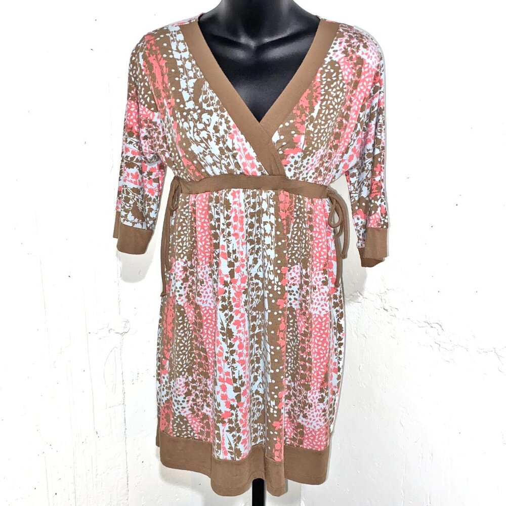 Epic Threads 3/4 Sleeve Boho Shirt Dress Size M/L